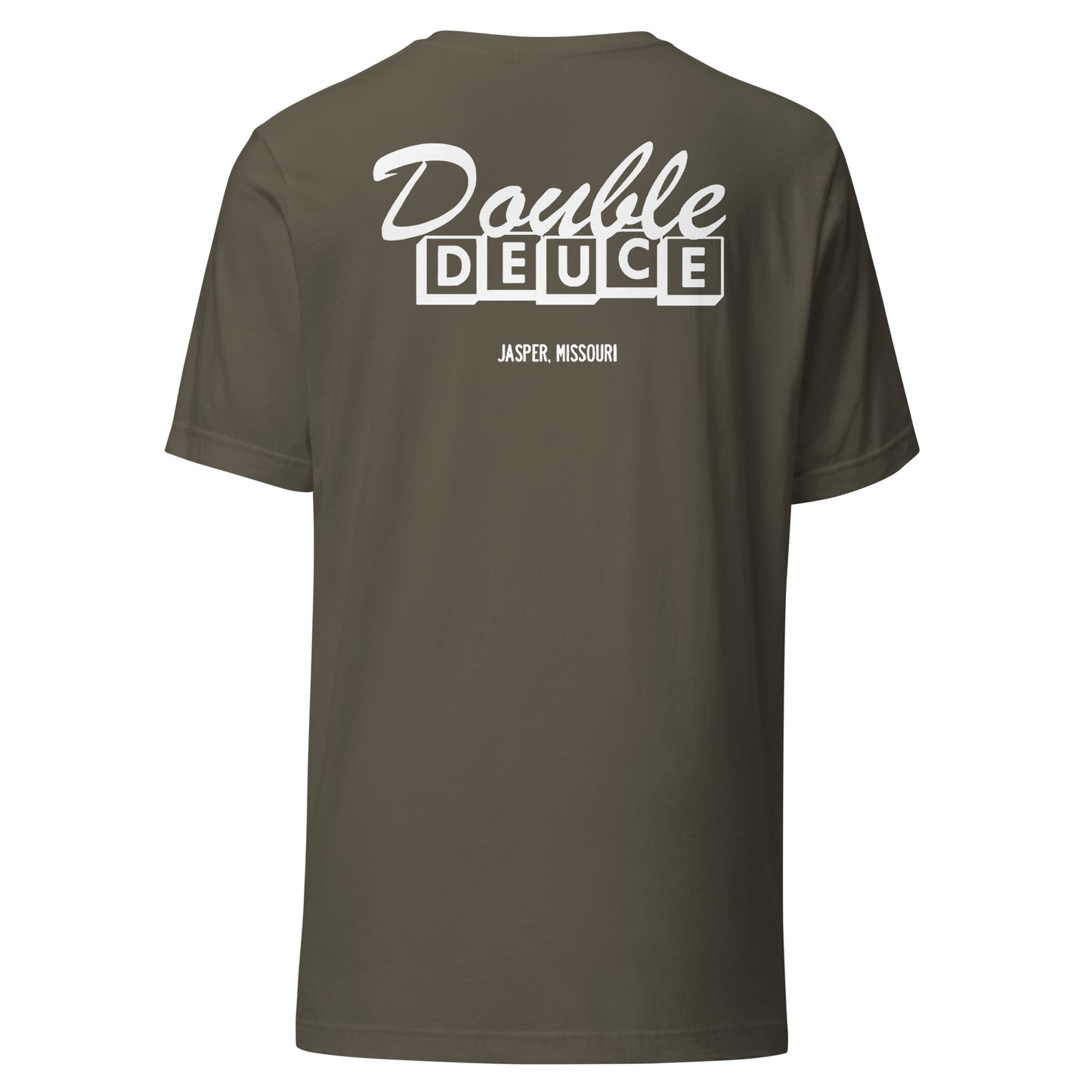 DOUBLE DUECE WHITE LETTERING Unisex T-shirt