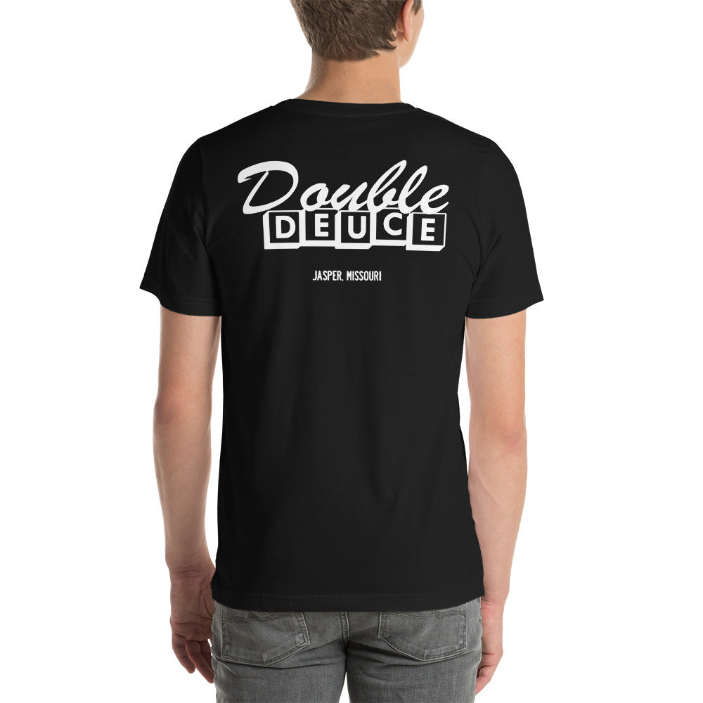 DOUBLE DUECE WHITE LETTERING Unisex T-shirt