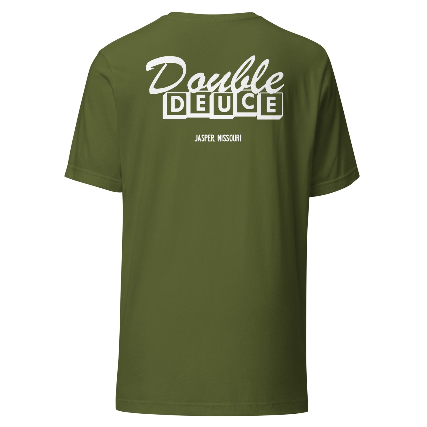 DOUBLE DUECE WHITE LETTERING Unisex T-shirt