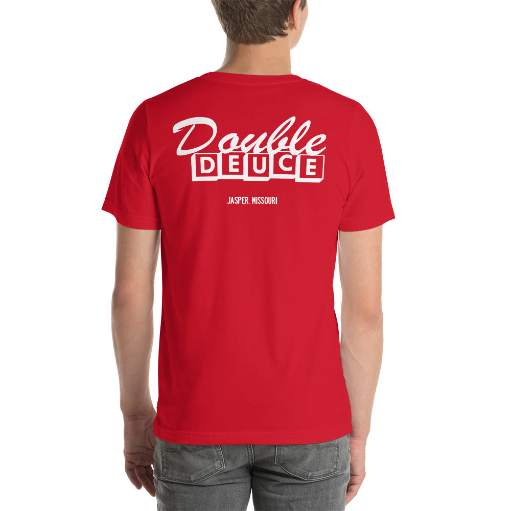 DOUBLE DUECE WHITE LETTERING Unisex T-shirt