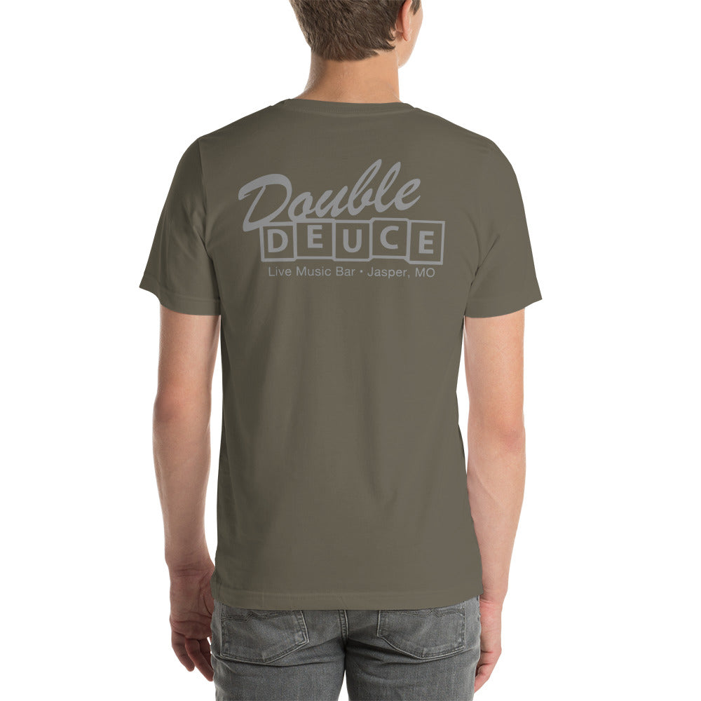 DOUBLE DUECE GRAY LETTERING Unisex T-shirt